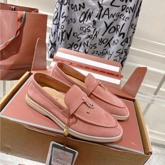 Meet the Posher Other - 💗 Blush Pink Loro Piana Loafers | Summer Walk Suede Flats 👡